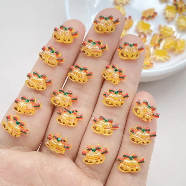 50Pcs Cute Mini Cartoon Shining Christmas Seris Nail Art Resin Designer Charms DIY Craft For Nail 3D Decorations Jewelry - Image 9