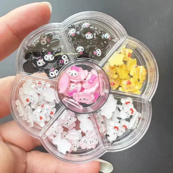 Sanrio Nail Charms Hello Kitty Design Nail Art Diy Mini Rhinestones Flatback Charms Crafts Stones for Manicure Nail Charms 70PCS - Image 23