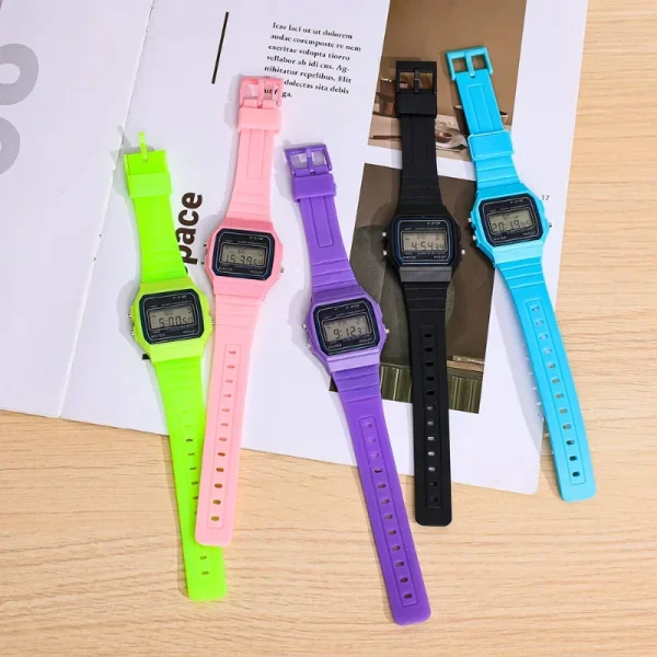 Waterproof Watches Luxury F91W Electronic Watch Men Women Silicone Watchband LED Display Outdoor Student Campus Clock Wristwatch - Image 4