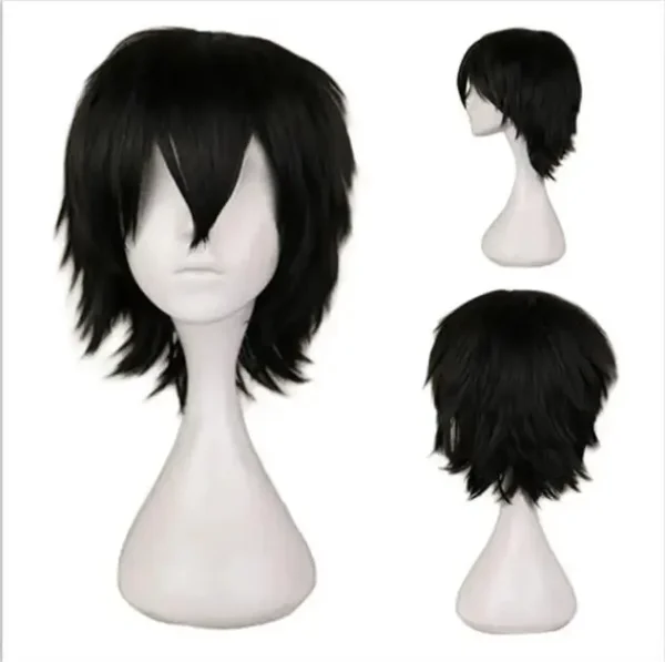 Male Wig Black White Purple blonde Red Short Hair Cosplay Anime Costume Halloween Wigs Synthetic Hair With Bangs For Men - Image 14