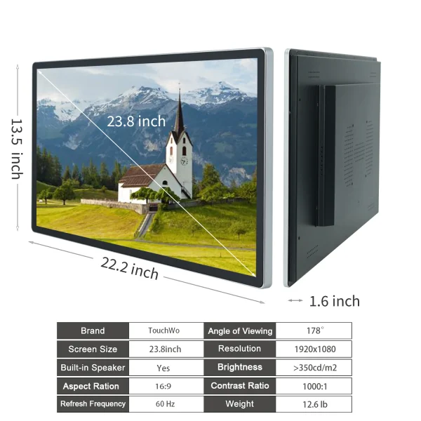 TouchWo 21.5 23.8 27 Inch Touch Screen Monitor Pc Touchscreen Monitor Industrial Android Window 10 All In One Pc For Commercial - Image 9