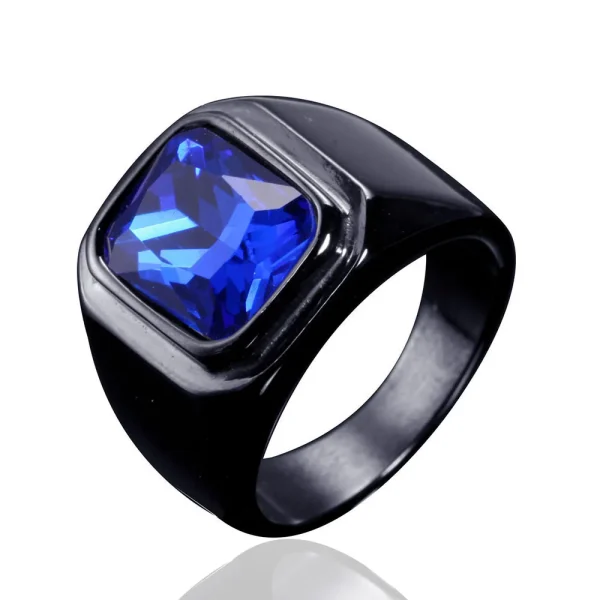 Punk High Quality Polished Gemstone Rings for Men Women Boys Hip Hop Rock Stainless Steel Ring Fashion Jewelry Gift Dropshipping - Image 16