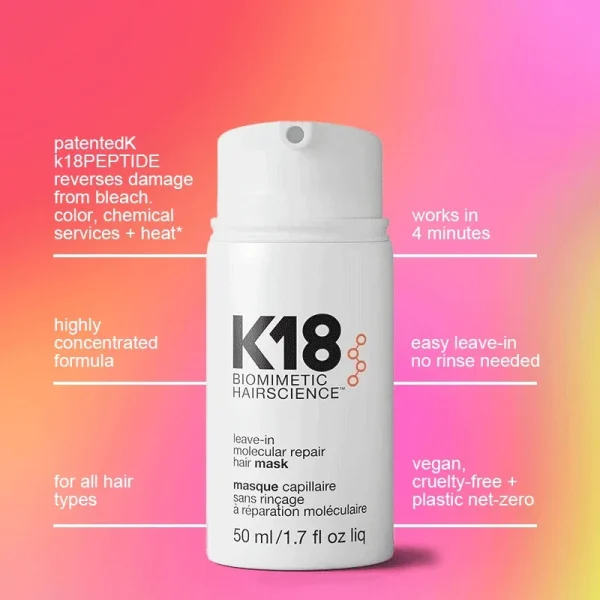 Genuine K18 Repair Hair Mask Free Wash Repair Damaged Structure Reduction Improve Ironing Damaged Frizzy Hair Care