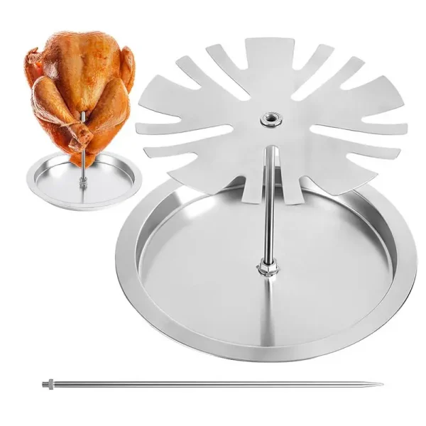 Chicken Leg Rack For Grill Stainless Steel Chicken Lollipop Rack Drumstick Grill Holder 15 Slots Roaster Stand With Drip Tray