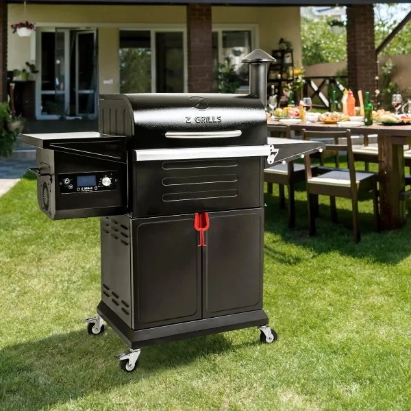 Wood Pellet Grill & Smoker 8-in-1 Pellet Grill with Automatic Temperature Control，Meat Probes，572 Sq. - Image 6