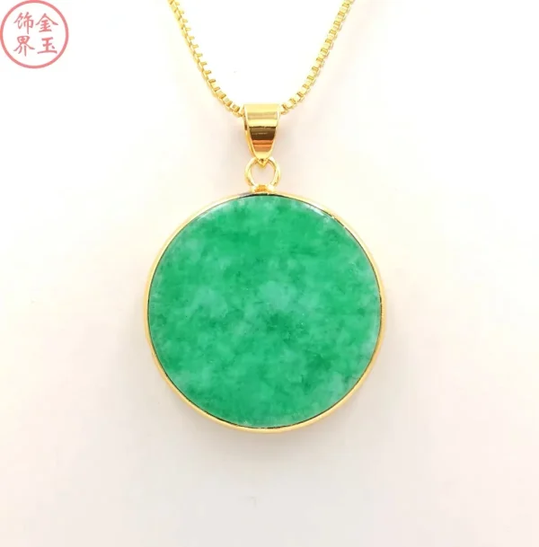 Carved Natural Green Jade Pendant Chinese Love Necklace Charm Jadeite Jewellery Fashion Lucky Man Woman Amulet Gifts - Image 6