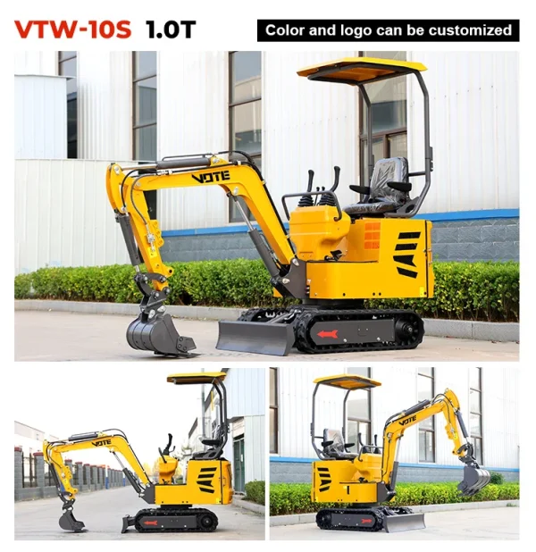 Home Use Crawler Mini Excavator Small Orchard Construction Agriculture Crusher Backhoe 1 Ton Mini Excavator 1000kg Customized - Image 15