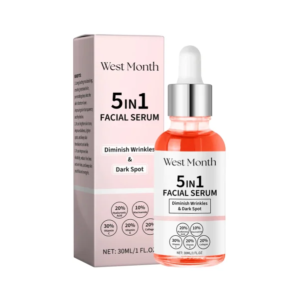 Collagen Facial Serum Reduce Wr-inkle Shrinking Pores Lighten Fine Lines Fade Dark Spots Moisturizing Hyaluronic Acid Essence - Image 2