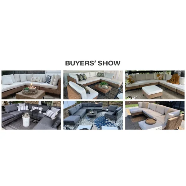 8 Piece Outdoor Sectional Sofa PE Rattan Patio Conversation Sets, All Weather Patio Furniture Set with Thick Cushions for Garden - Image 24