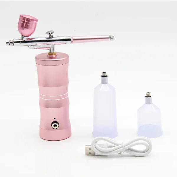 Top Mini Air Compressor Kit Air-Brush Paint Spray Gun Airbrush For Nail Art Tattoo Craft Cake Nano Fog Mist Sprayer Device - Image 4