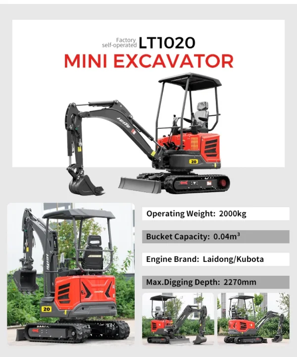 Home Tool 1.2 Ton Hydraulic Small Excavator 1200kg Agricultural Orchard 1ton Trench Digger Diesel Customized Mini Excavator - Image 18