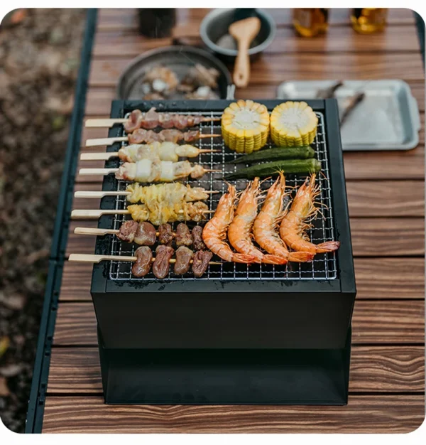 Naturehike Outdoor Camping Tabletop Grill Portable Folding Bbq Stove Travel Picnic Charcoal BBQ Stove Travel Cook Box Grill - Image 16