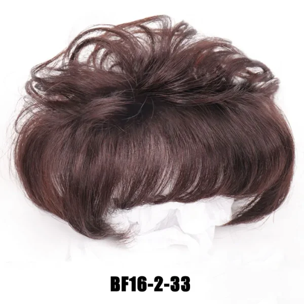 SyntheticAir Hair Bangs Edge Clipped In Bangs Extended Hair Piece Bangs Wig Cut Top Hair Loss To Cover Gray Hair Increase Volume - Image 15