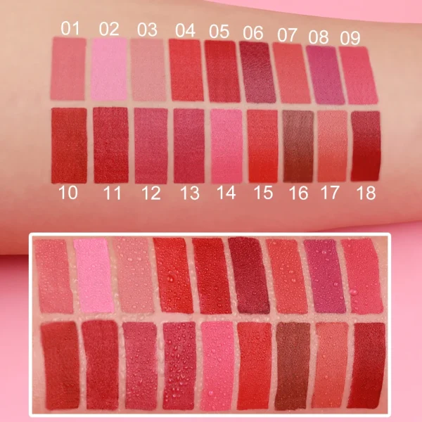 18-Colors Lipstick Pencil Waterproof Sexy Red Matte Contour Tint Lipstick Lasting Non-stick Cup Lipliner Pen Lip Makeup Cosmetic - Image 29