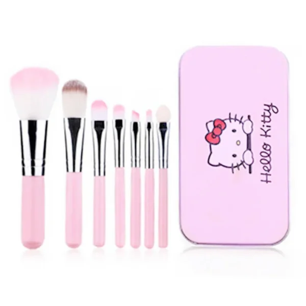 Hello Kitty Makeup Brush Set with Box Cute Fashion Blush Eyebrow Lip Eyeshadow Brush Beauty Tool Women Girls Facial Makeup Gift - Image 26