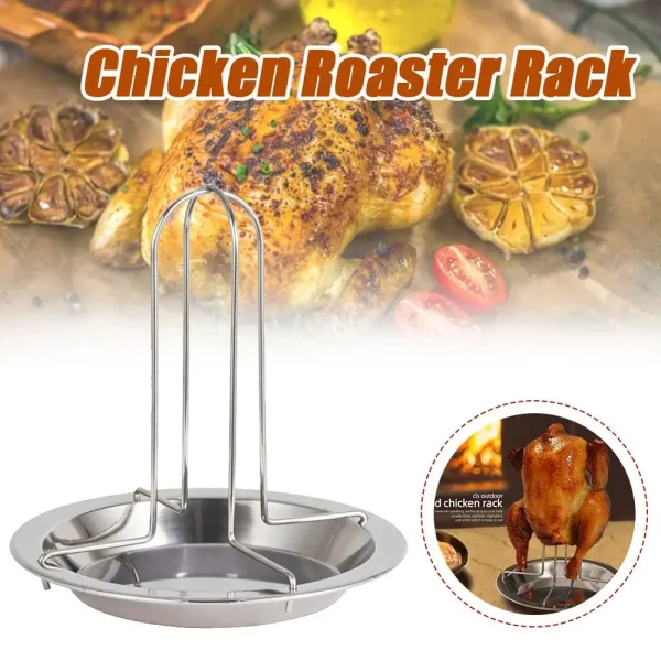 Portable Cooking Pans BBQ Accessories BBQ Tools Barbecue Rack Chicken Roaster Rack Barbecue Grill