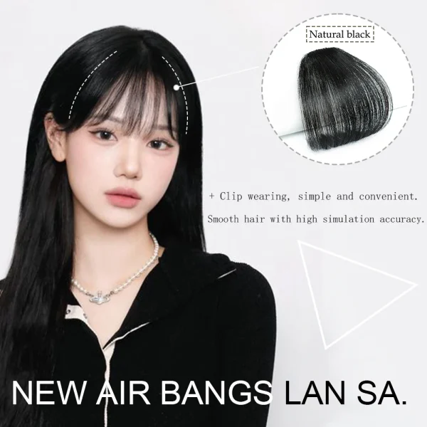 Fake Air Bangs Synthetic Hair Fake Fringe Natural False Hairpiece Hair Styling Hair Clip-In Extension Women Clip In Bangs Tools - Image 2