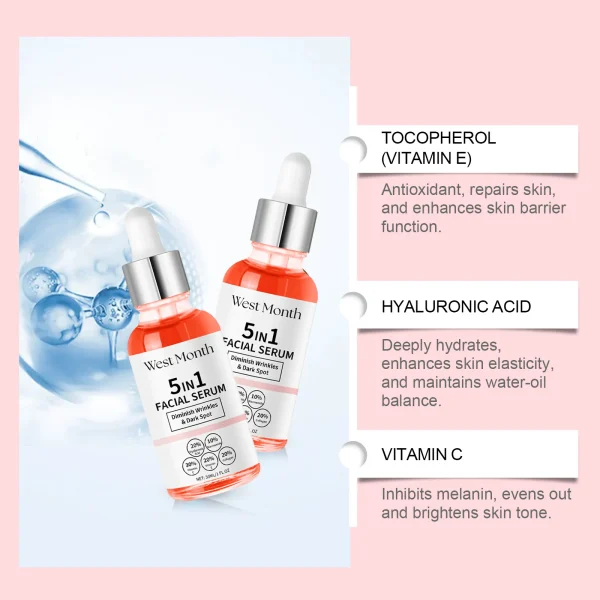 Collagen Facial Serum Reduce Wr-inkle Shrinking Pores Lighten Fine Lines Fade Dark Spots Moisturizing Hyaluronic Acid Essence - Image 11