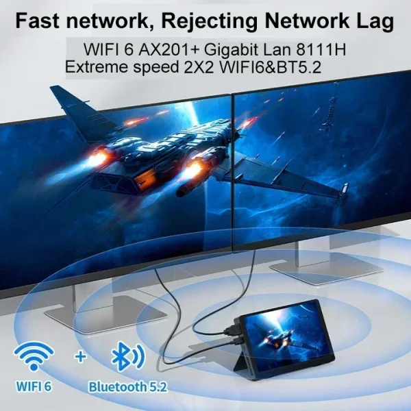 SZBOX S7 7 inch N100 Mini PC Pocket WiFi6 BT5.2 Touch Screen Windows 11 PRO LPDDR5 16GB 256GB SSD Tablet Desktop GAMER Computer - Image 6