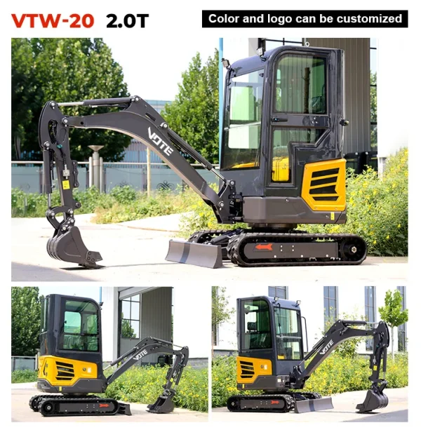 Home Use Crawler Mini Excavator Small Orchard Construction Agriculture Crusher Backhoe 1 Ton Mini Excavator 1000kg Customized - Image 20