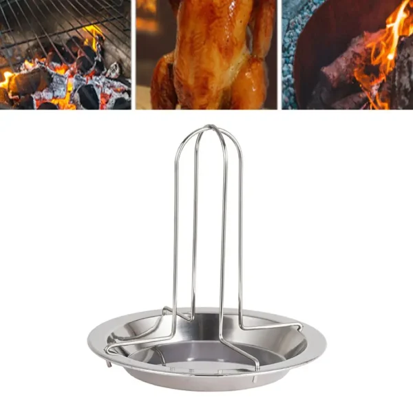 Portable Cooking Pans BBQ Accessories BBQ Tools Barbecue Rack Chicken Roaster Rack Barbecue Grill - Image 14