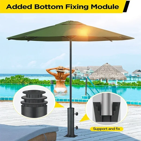 Patio Umbrella Base Stand Diameter Umbrella Stand Tube Bracket Deck Mount Umbrella Holder For Outside Garden Backyard Durable - Image 2