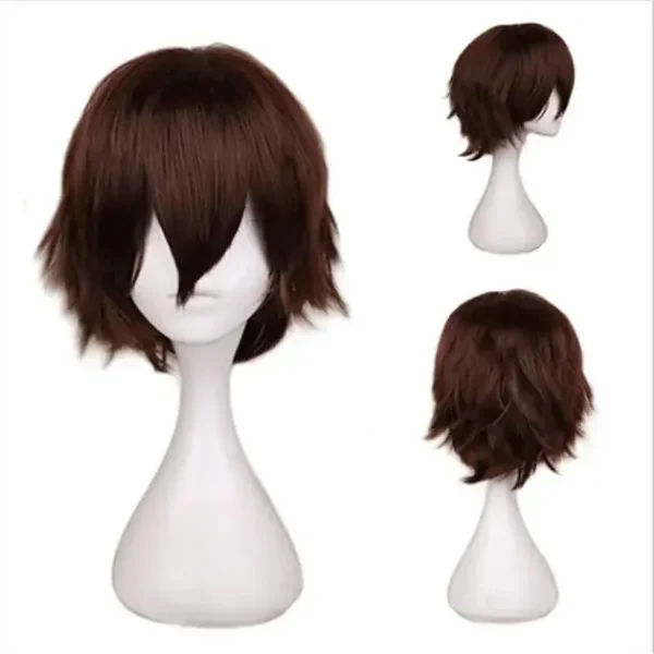 Male Wig Black White Purple blonde Red Short Hair Cosplay Anime Costume Halloween Wigs Synthetic Hair With Bangs For Men - Image 6