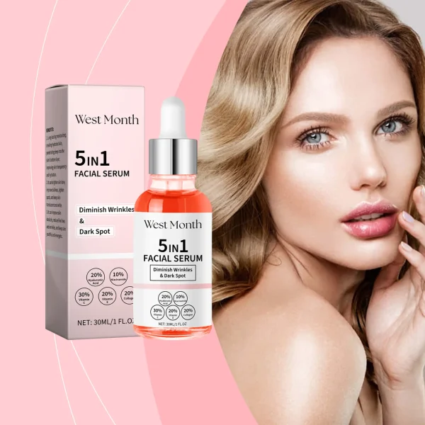 Collagen Facial Serum Reduce Wr-inkle Shrinking Pores Lighten Fine Lines Fade Dark Spots Moisturizing Hyaluronic Acid Essence - Image 3