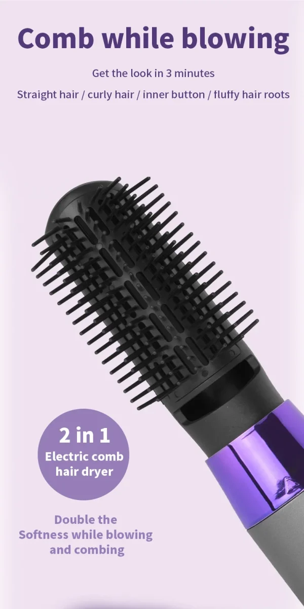 WAIKIL household electric three in one hair dryer women's high-power hot air comb hair salon specific curling iron styling tool - Image 12