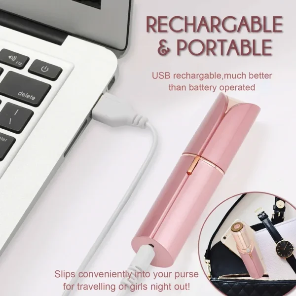 Epilator Face Hair Removal Lipstick Shaver Electric Eyebrow Trimmer Women Hair Remover USB Charging Mini Shaver Epilator - Image 6