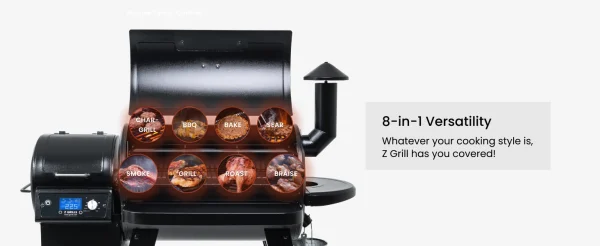 Wood Pellet Grill & Smoker with PID V2.1 Controller, 450 Sq in Cook Area, Meat Probe, 8 in 1 BBQ Grill Outdoor Auto Tem - Image 16