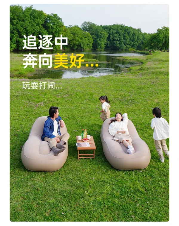 Inflatable Lazy Air Sofa Bed Beach Couple Camping Foldable Air Sofa Bed Outdoor Nature Romantic Relexing Lounge Divani Air Chair - Image 29