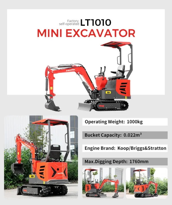 Home Tool 1.2 Ton Hydraulic Small Excavator 1200kg Agricultural Orchard 1ton Trench Digger Diesel Customized Mini Excavator - Image 14