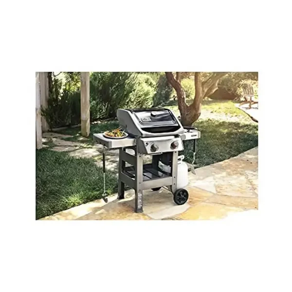 2-Burner Black Liquid Propane Grill with Porcelain-Enameled Cooking Grates  Spirit II E-210 Kitchen Barbecue Outdoor Cooker - Image 6