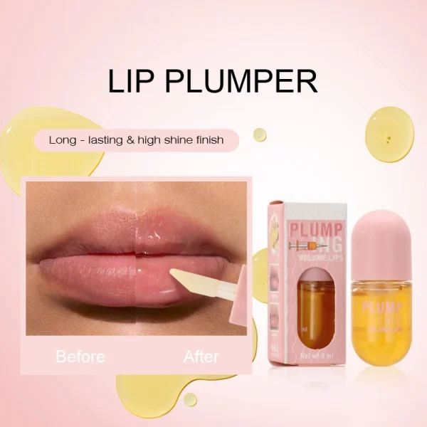 Long Lasting Lip Plumper Oil Instant Volumising Enhancer Collagen Lips Volume Lipgloss Sexy Cosmetic Volume Increases Lip Serum - Image 2