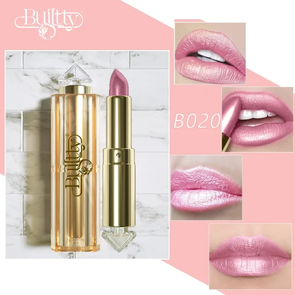 BUILTTY Korean Glitter Pearl Dropshiping Lipstick Matte Nude Color Long Lasting Waterproof Wholesale Price Red Pink Purple - Image 17