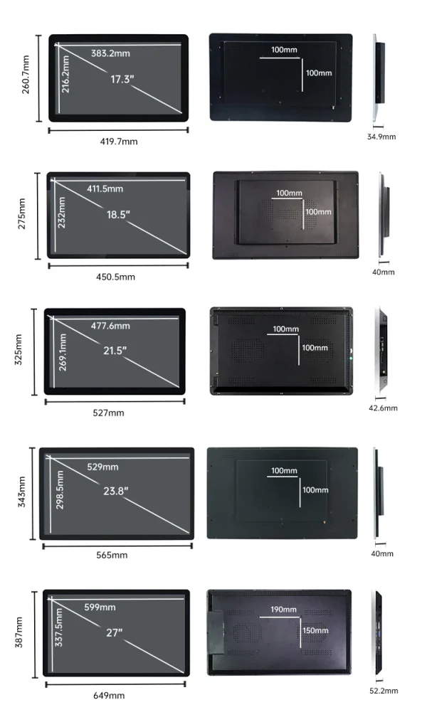 TouchWo 21.5 23.8 27 Inch Touch Screen Monitor Pc Touchscreen Monitor Industrial Android Window 10 All In One Pc For Commercial - Image 27