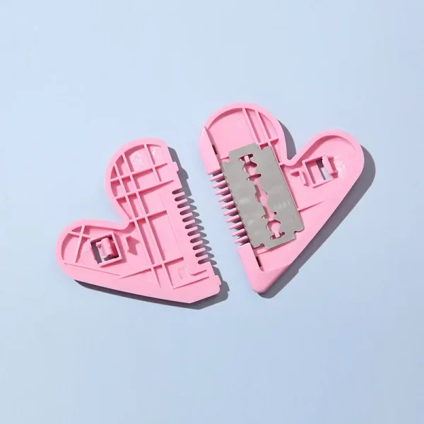 Children Bangs Trimming Artifact Children Trimmer Peach Heart Double-sided Hair Brush DIY Women Hair Trimmer Fringe Cut Tools - Image 5