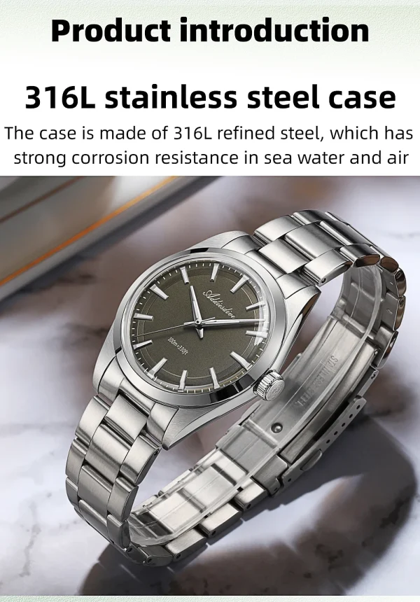 ADDIESDIVE 36MM Simple Stainless Steel Men's Watch Bubble Mirror Glass Luxury Quartz Watches 100M Waterproof AD2066 Reloj Hombre - Image 13